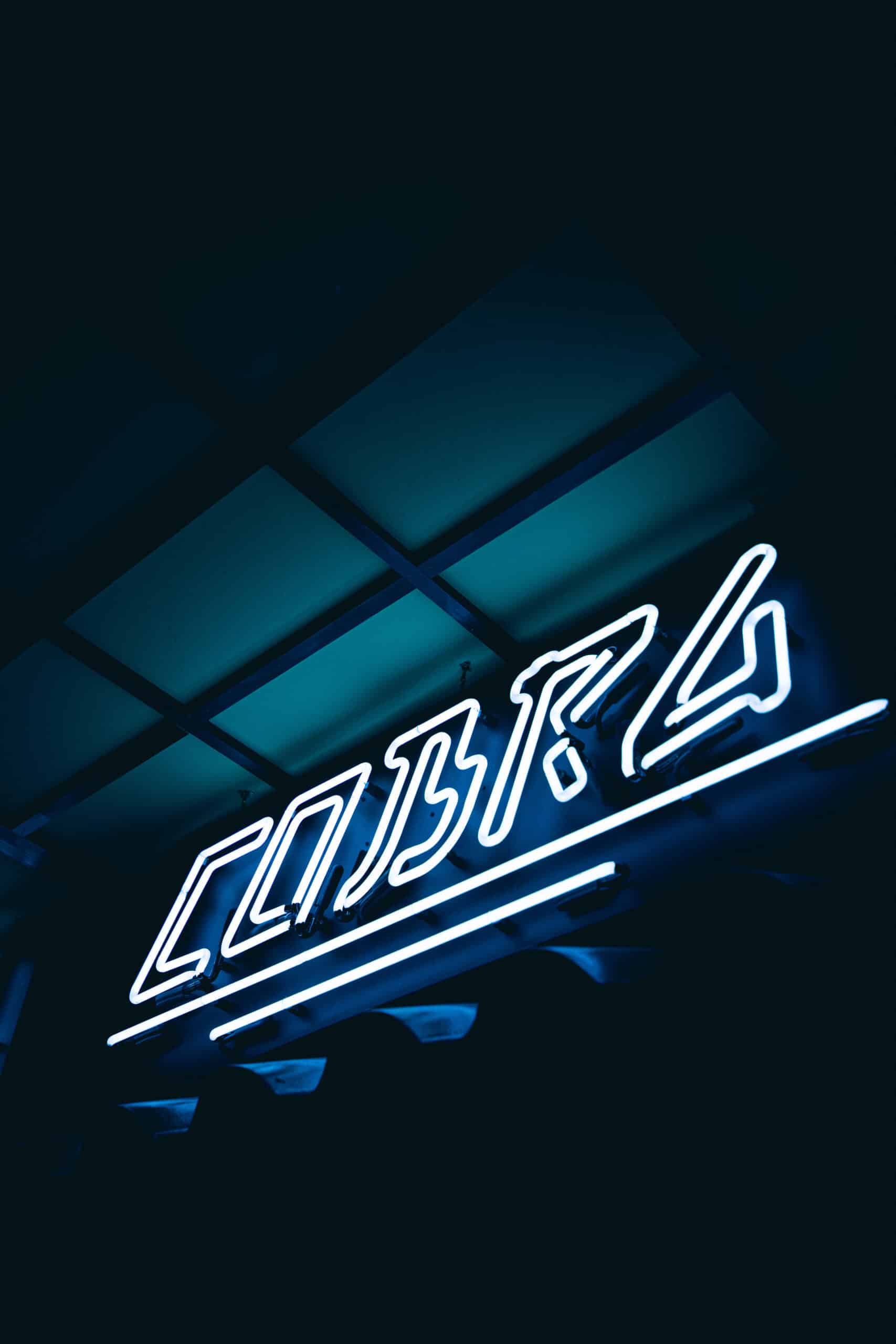 cobra lounge neon sign